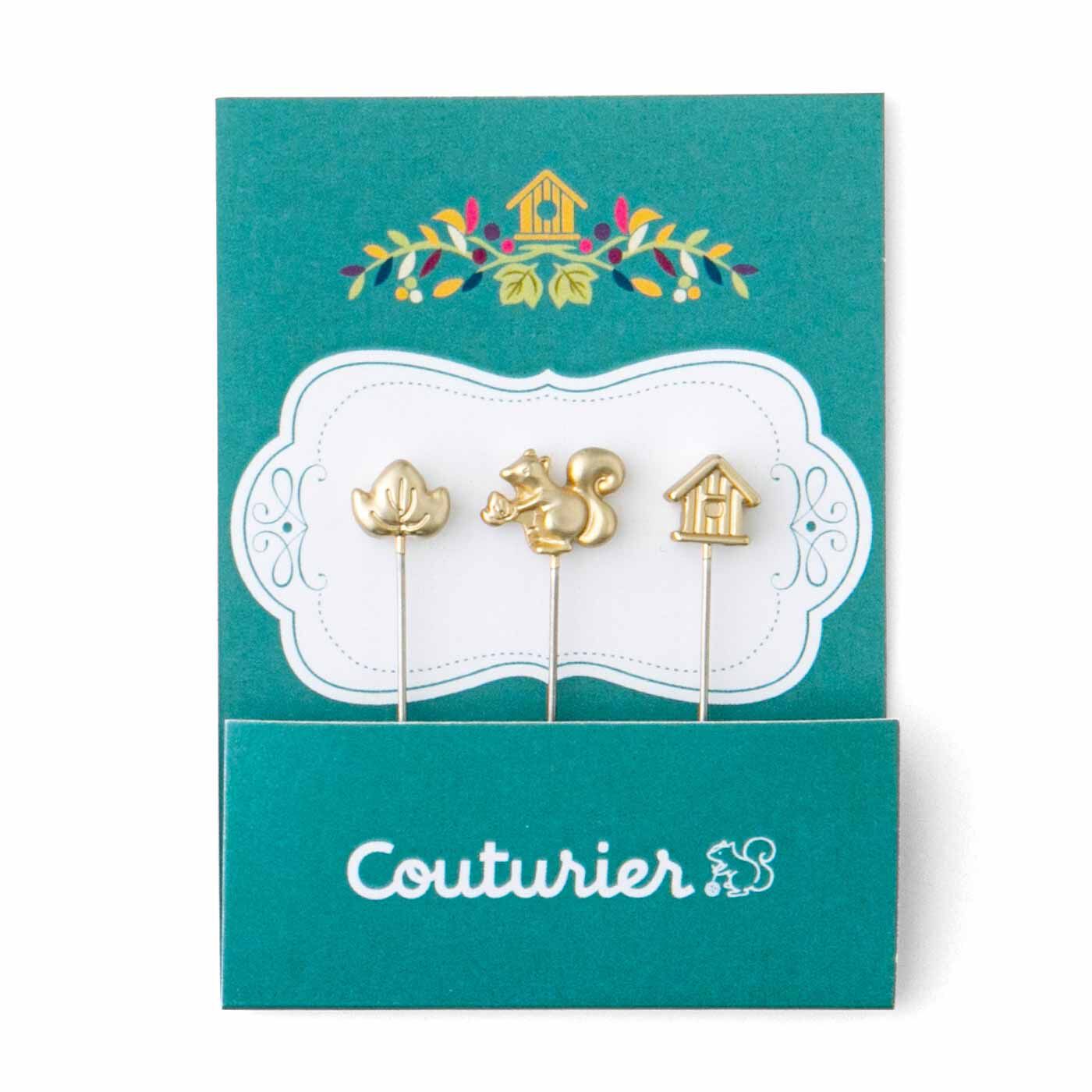 Couturier|ピンクッションが舞台 クチュリエ リスのアクセサリーまち針の会|●1回のお届けセット例です。