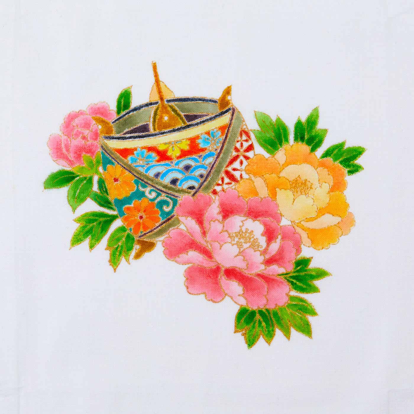 Couturier|伝統文化に親しむ優雅な手習い 手描き友禅の会|糸巻と牡丹