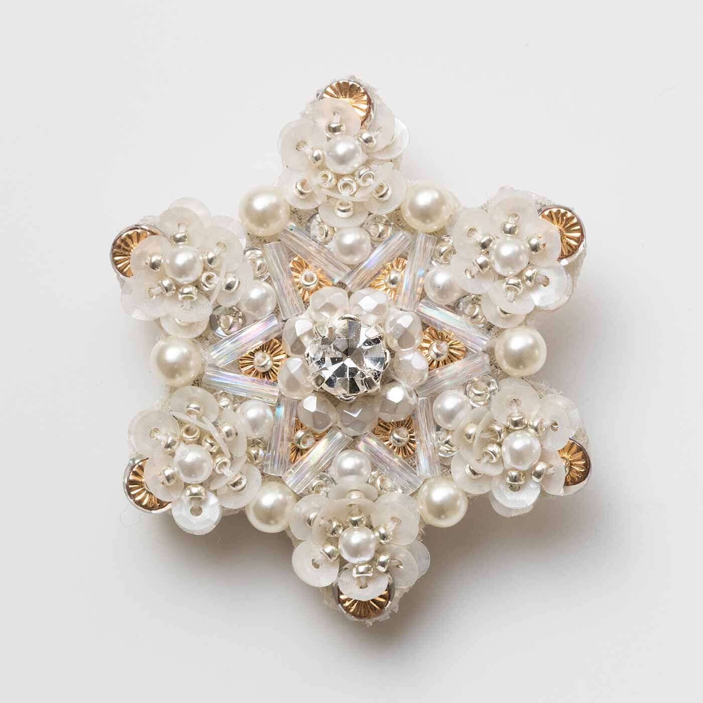 Couturier|スパンコールの華麗な彩りと輝き オートクチュールビーズ刺しゅうアクセサリーの会|星屑のような結晶（ブローチ）