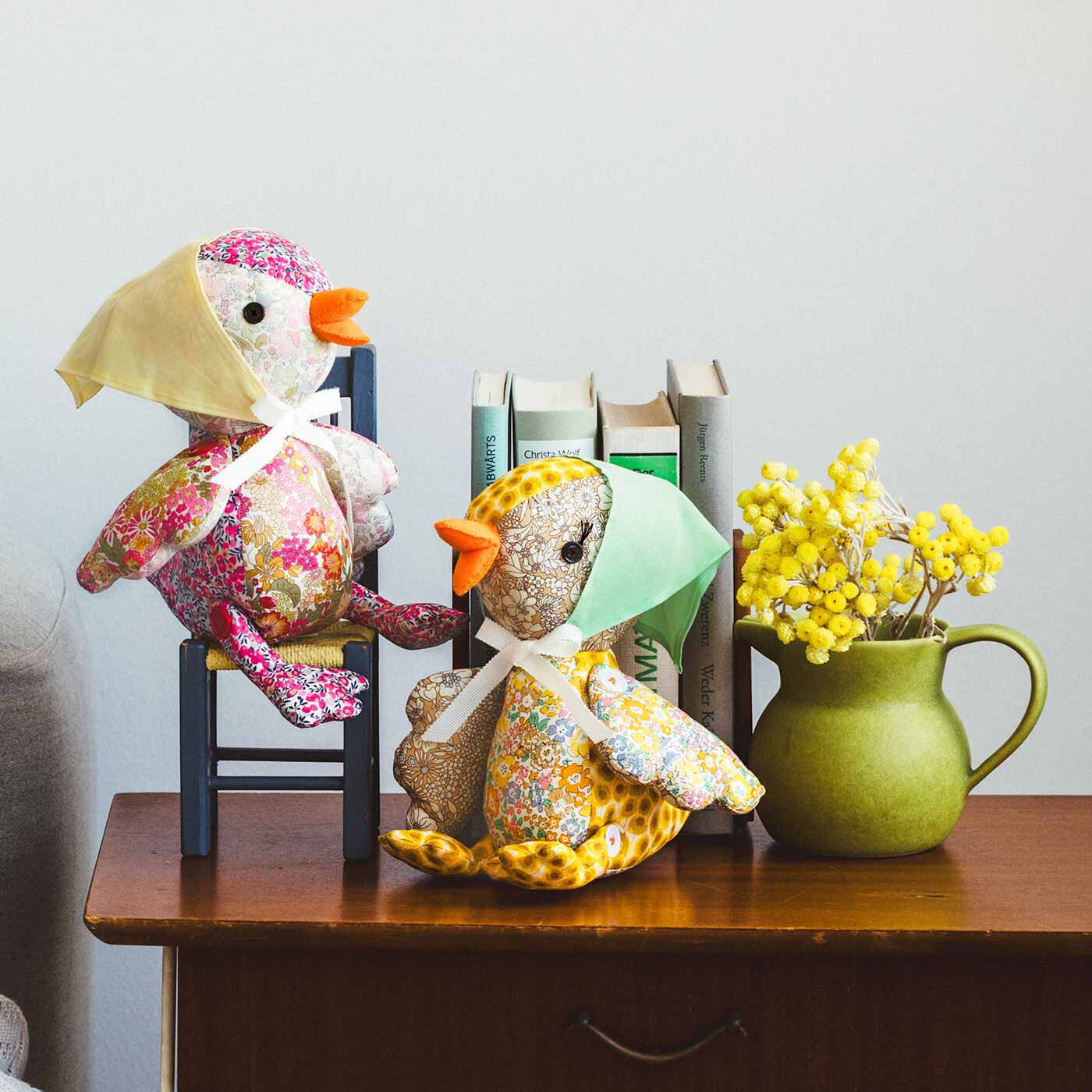 Couturier|ハッピートイズパッチワーク ほっこりおちゃめなアヒルちゃん 「リバティ・ファブリックス」材料セット〈ピンク配色〉