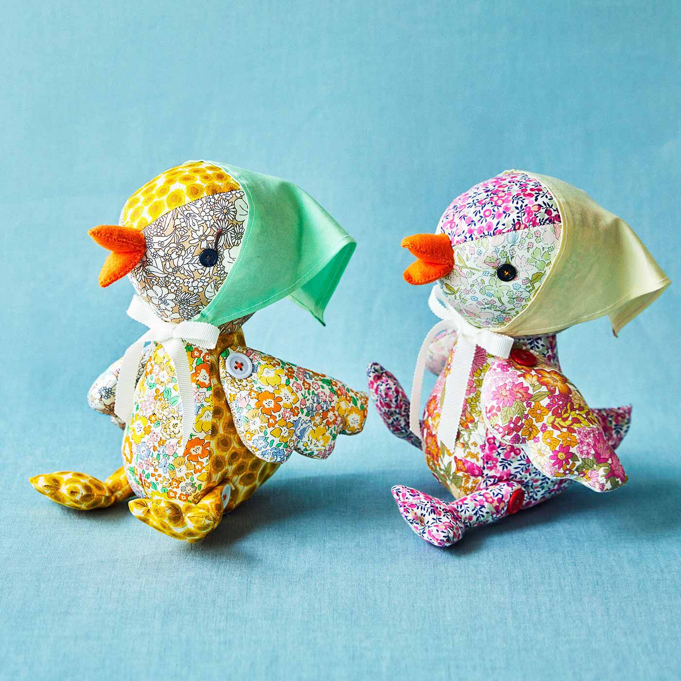 Couturier|ハッピートイズパッチワーク ほっこりおちゃめなアヒルちゃん 「リバティ・ファブリックス」材料セット〈ピンク配色〉