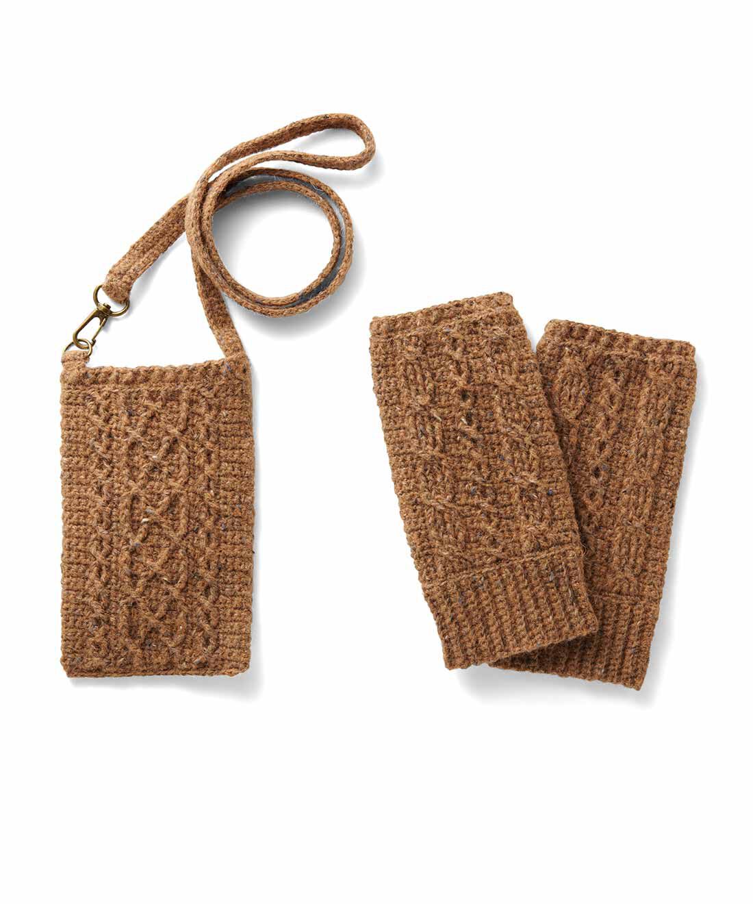 Couturier|英国の息吹を感じて ROWAN FeltedTweedで編む かぎ針アラン模様の小物の会|Pouch ＆ Hand warmers