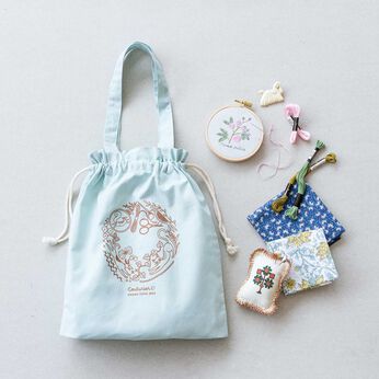 Couturier[クチュリエ] | 刺しゅうフェスタきんちゃくバッグミント