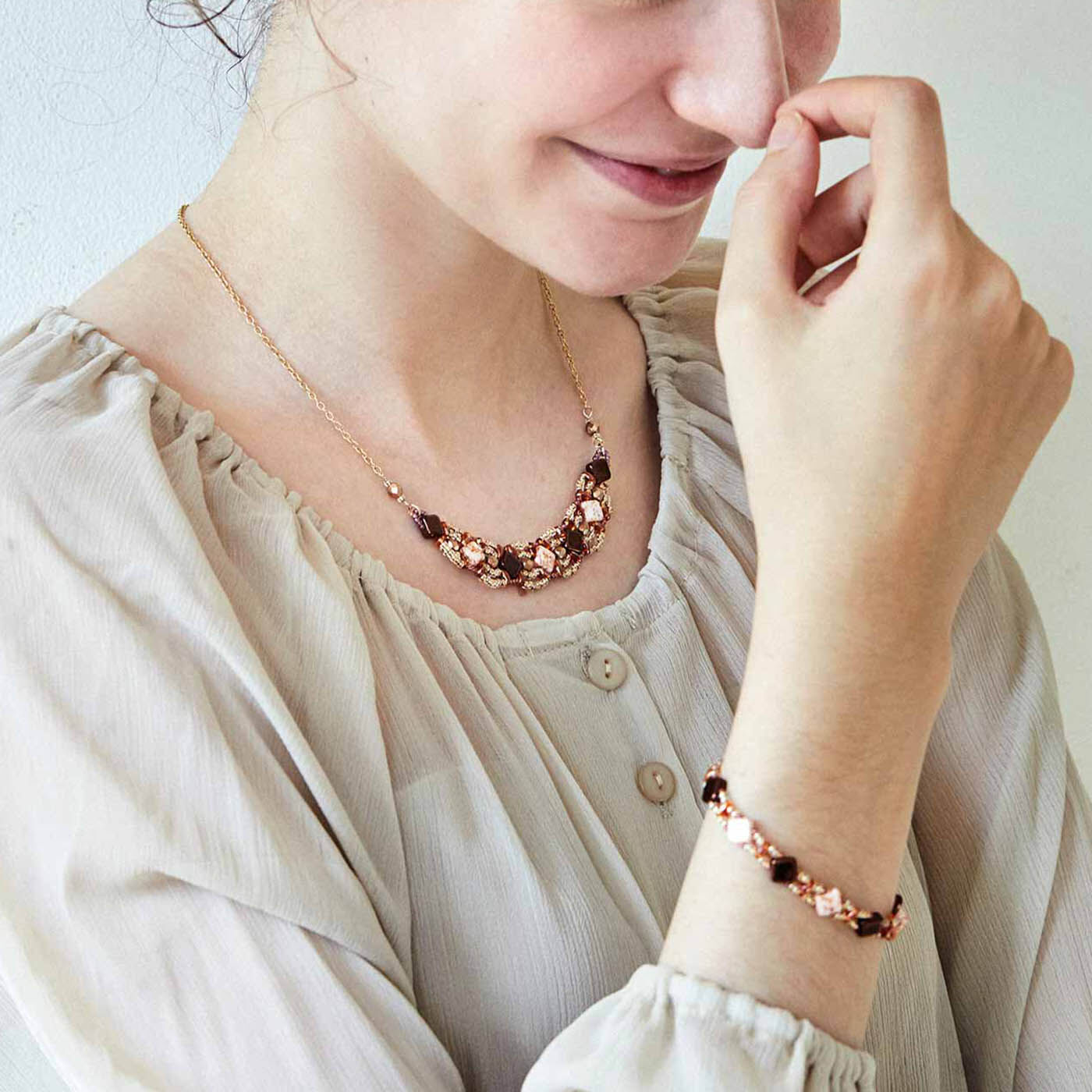 Couturier|【タイプが選べる】チェコの個性派ビーズがアクセントビーズワーク入門アクセサリー