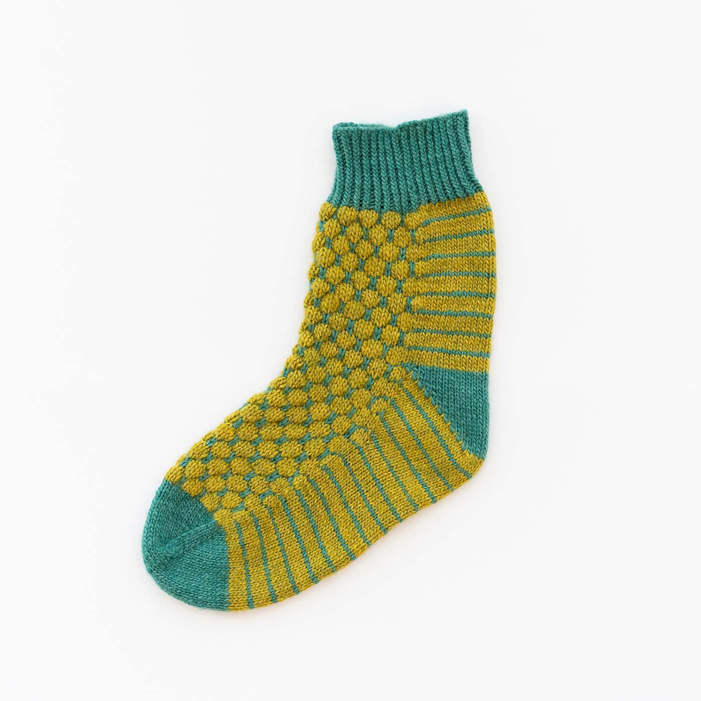 Couturier|ＲＯＷＡＮ×ａｍｕｈｉｂｉ　ミモザの靴下〈Emerald×Citrine〉|〈Emerald×Citrine〉