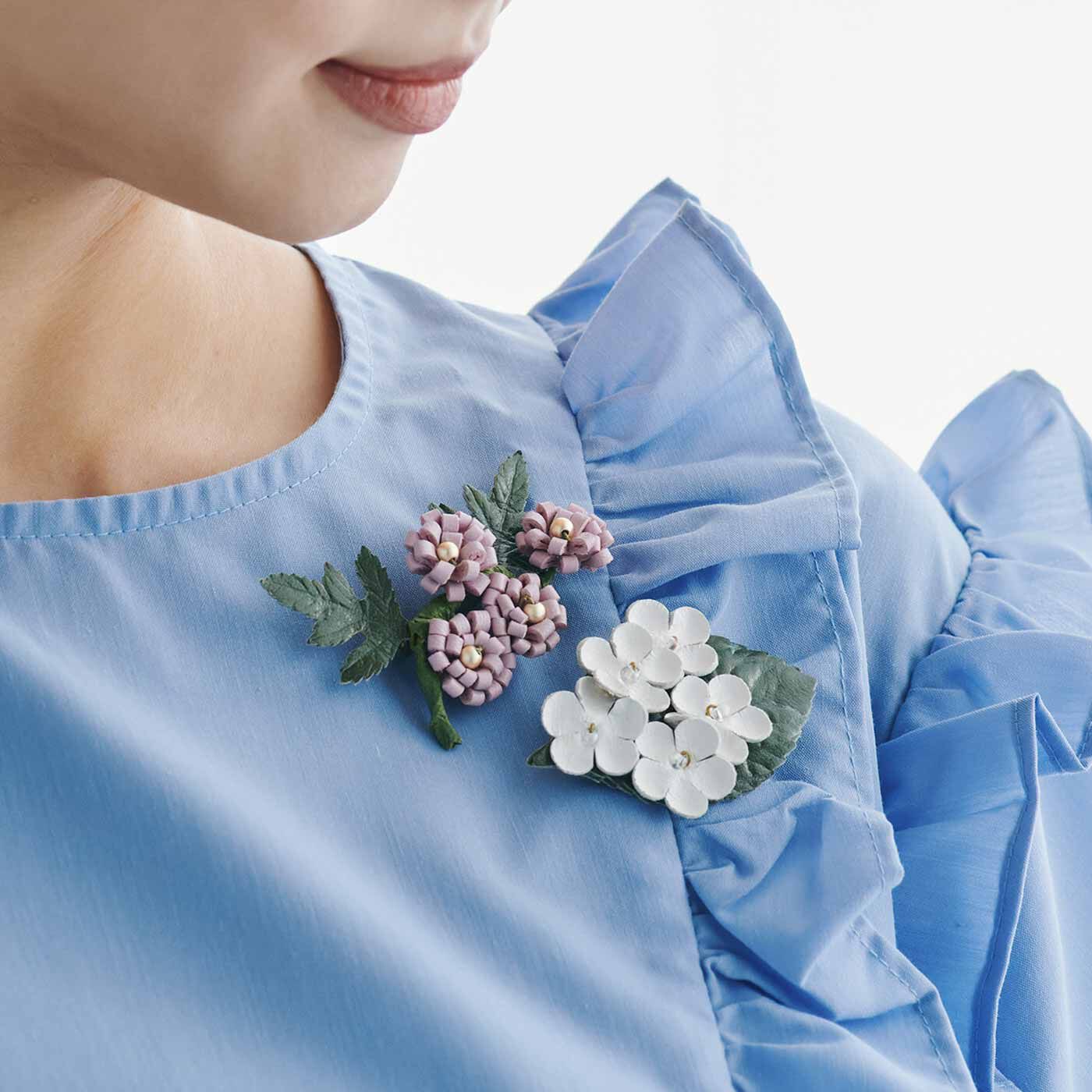 Couturier|ぷっくり型抜きレザーのお花ブローチの会