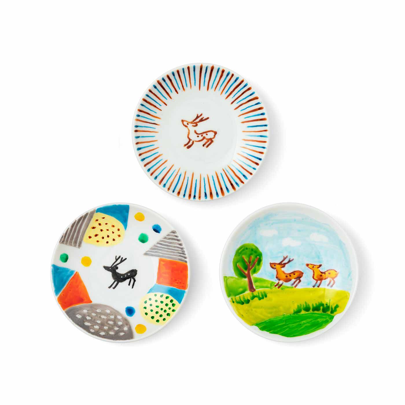 Couturier|【タイプが選べる】おうちで絵付け体験　骨董風な絵柄を楽しむ 豆皿・小皿|主要な部分に下絵付き。下絵のない部分はお好みでアレンジ自由！