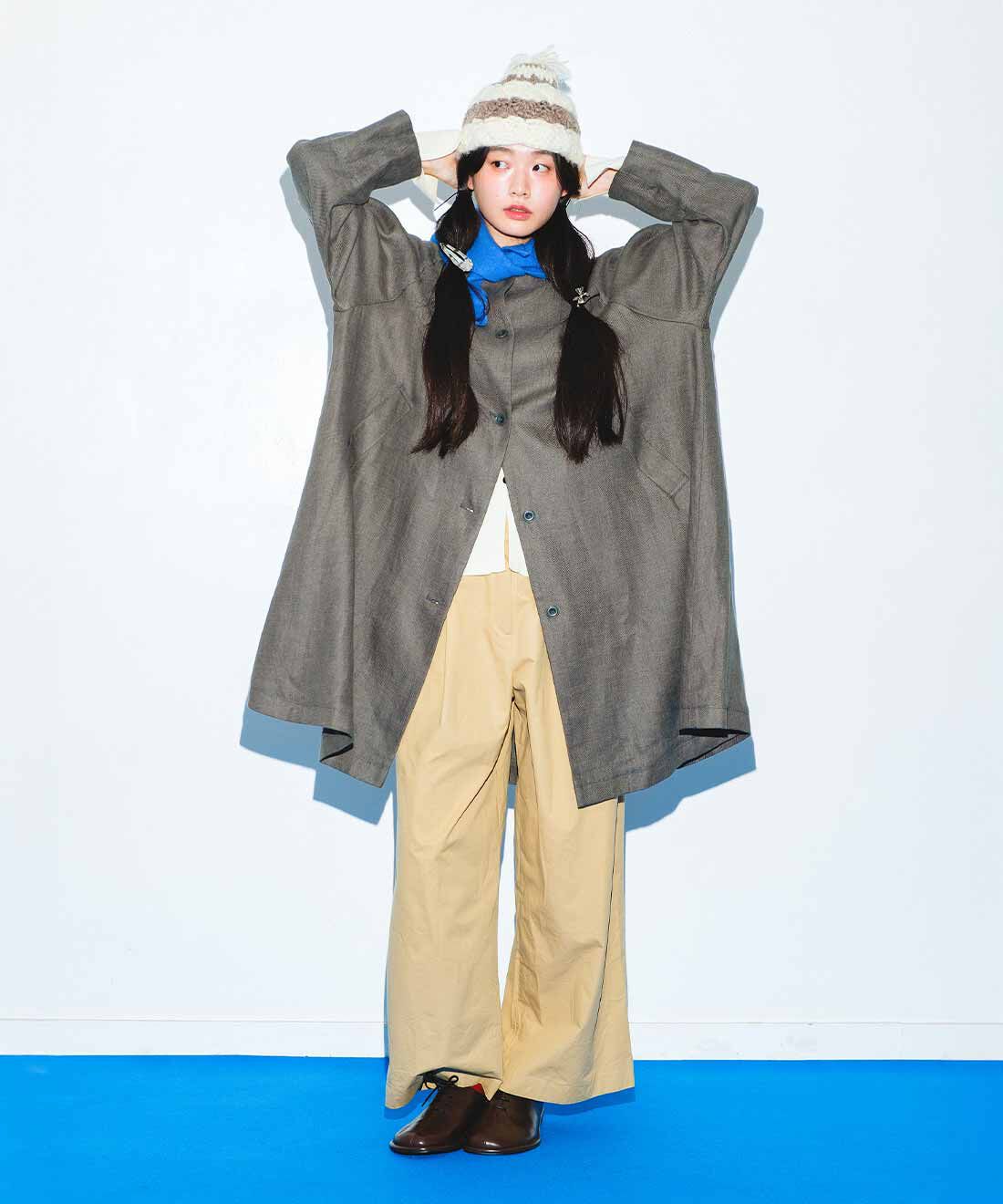 Couturier|MISU A BARBE×クチュリエ 韓国のトレンドヘッドピース かぎ針編みのWide ruled hat〈シンプル〉