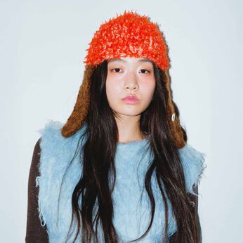 Couturier | MISU A BARBE×クチュリエ韓国かぎ針編みEar hat〈オレンジ〉