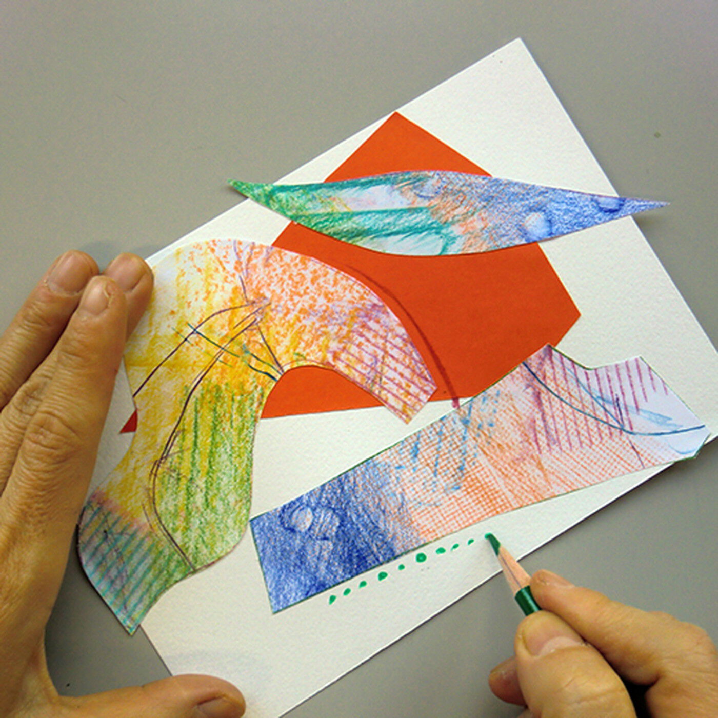 ミニツク|脳がめざめるお絵かきプログラム 紙セット８ 「フロッタージュ貼り絵」