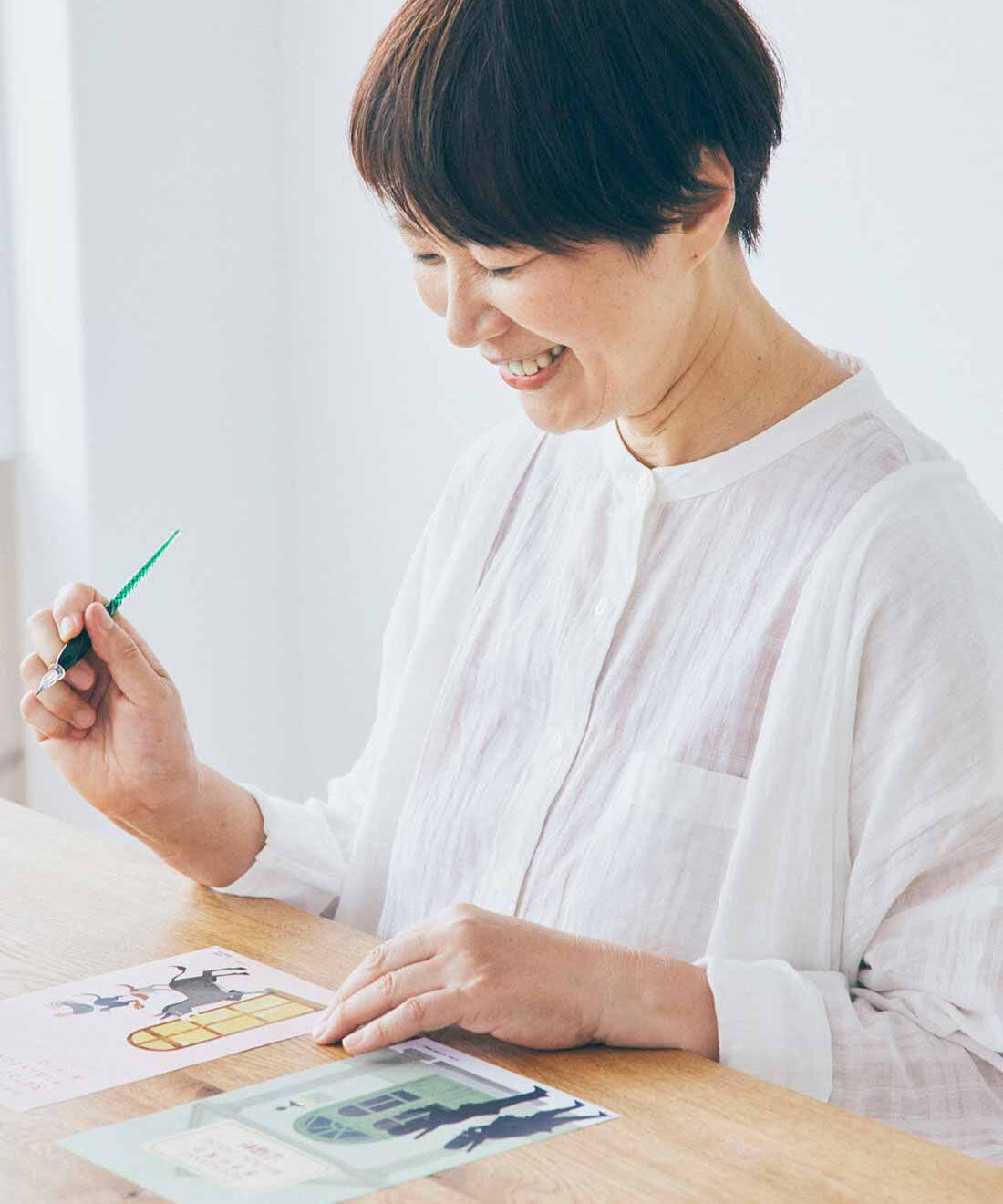 ミニツク|美しいインクでなぞる文学の世界 金子 敦子さんセレクトインク＆なぞり書きシート|インクのにじみや手書きならではの揺らぎが愛おしい