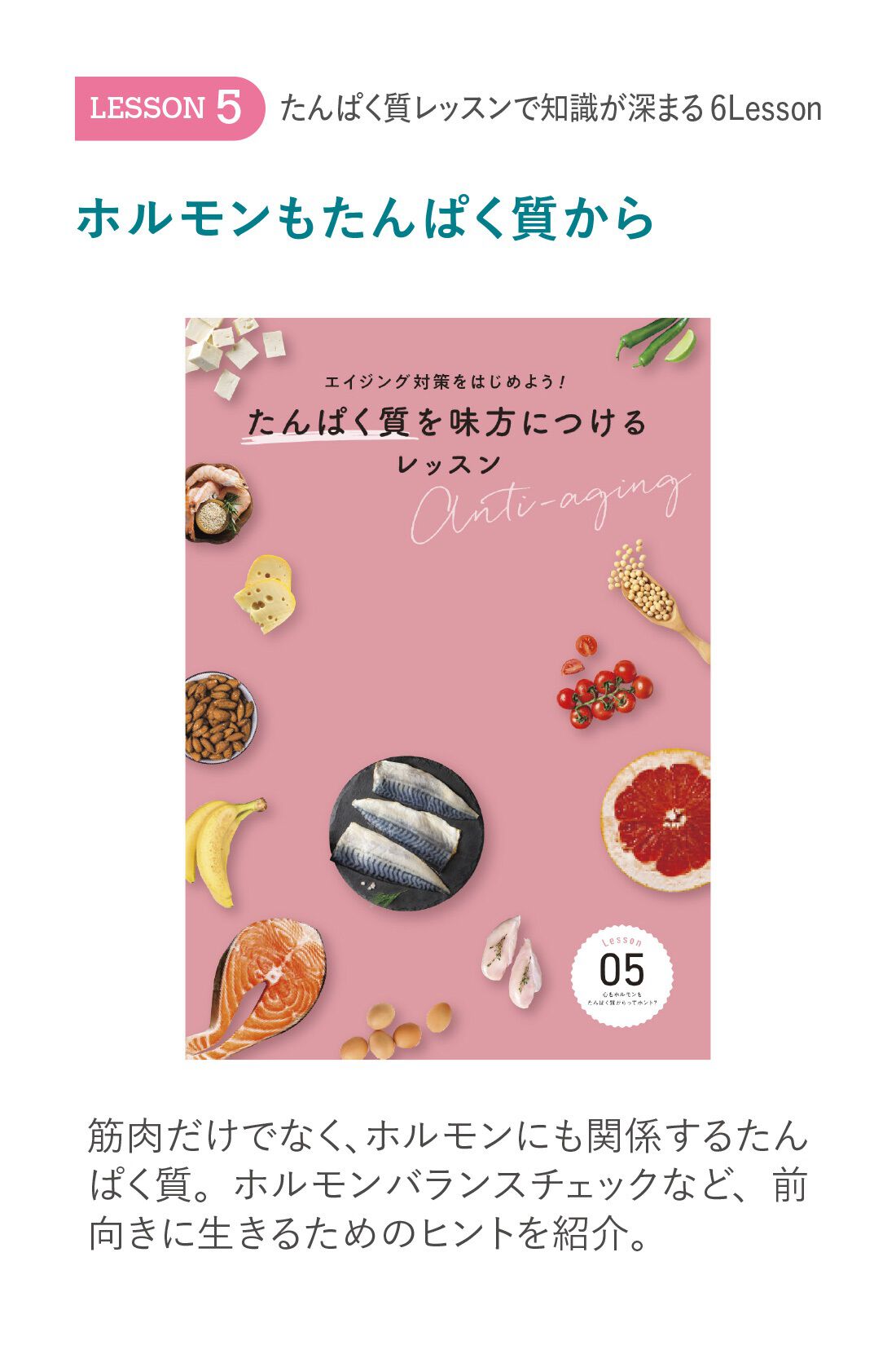 ミニツク|エイジング対策をはじめよう！ たんぱく質を味方につけるレッスンプログラム ［6回予約プログラム］