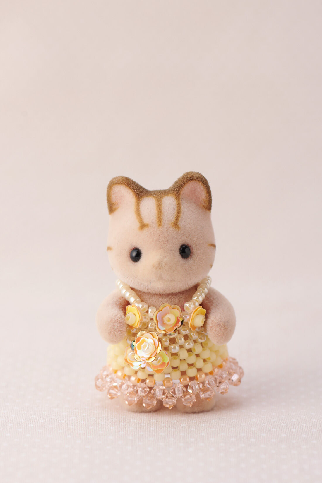 ミニツク|シルバニアファミリーの赤ちゃん専用　お着替えにぴったりビーズドレスキット| 3 （イエロー）