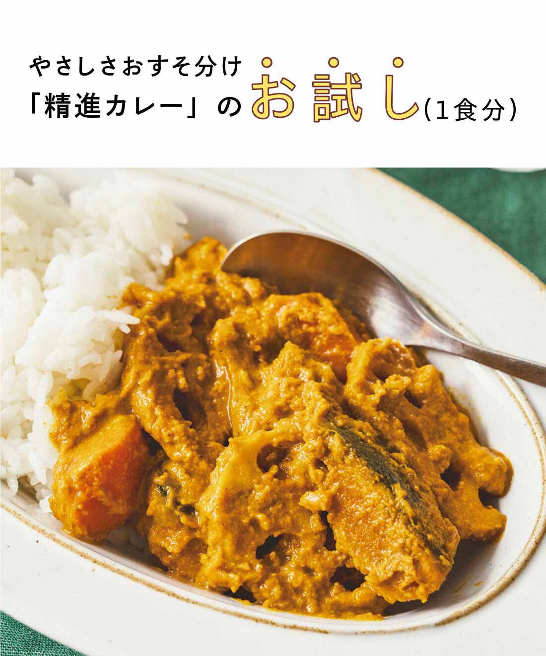 ミニツク|【8月分以降お届け】みんなのやさしさおすそ分け お坊さんとつくった 野菜がごろごろ精進カレー（お試し）の会