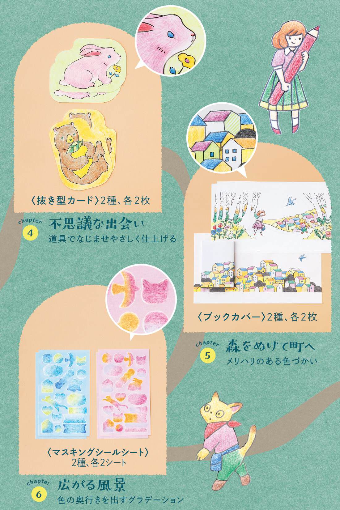 ミニツク|【総額6,930円OFF】猫店長がカラフルな世界にご案内 色えんぴつで雑貨を作る 空想ぬりえ雑貨店プログラム ［9回予約プログラム］