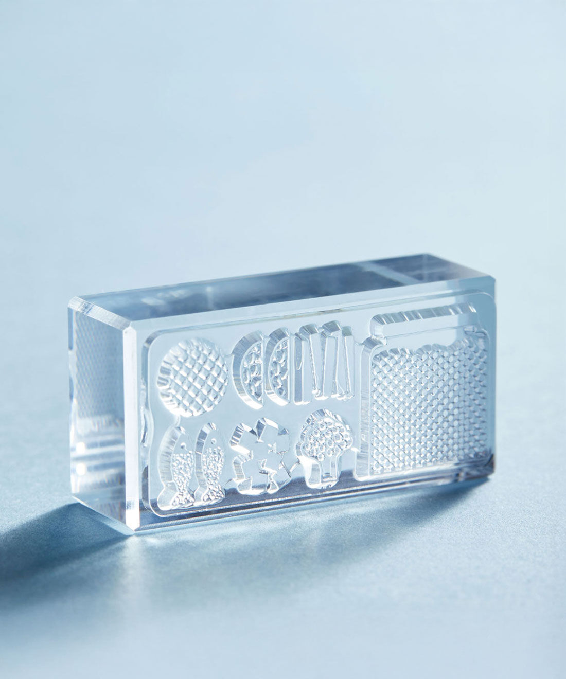 ミニツク|狙ったところにぴったり押せる　氷みたいな透明スタンプ「氷印」　ゴハンセット