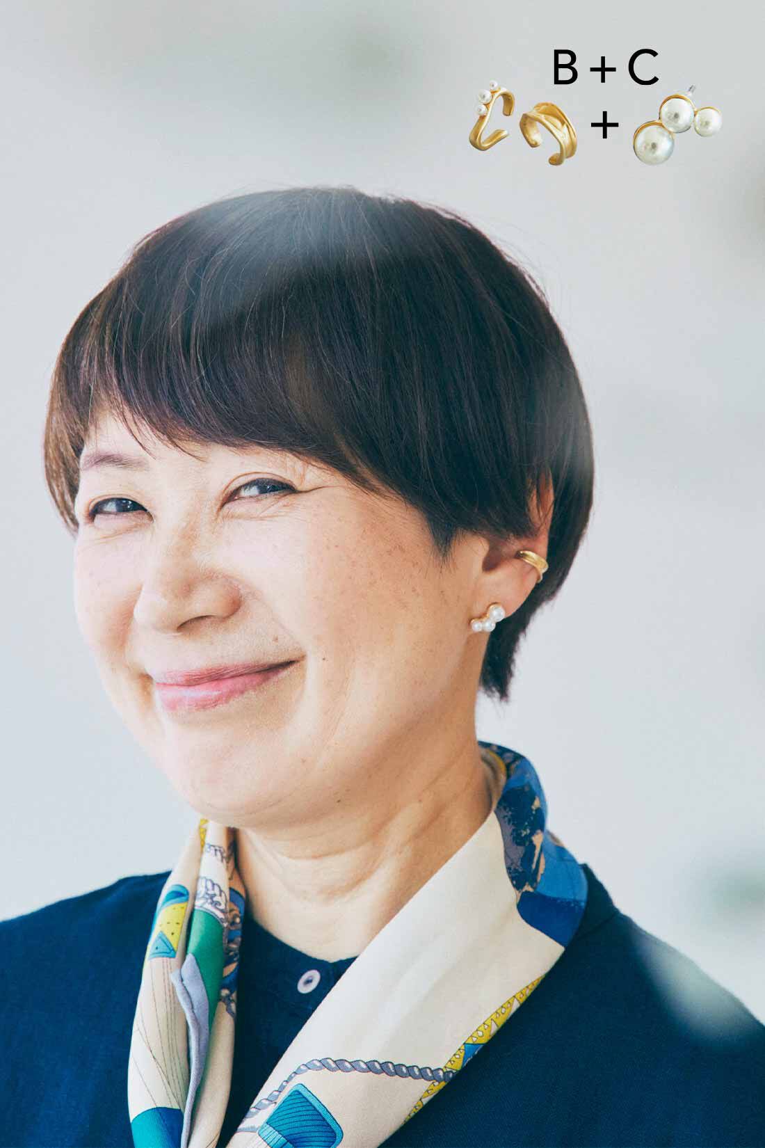 ミニツク|【ミニツク to 金子敦子さん】マットゴールドカラーの耳もとに寄りそう大人のイヤアクセの会［3回予約］|付属のレターでアクセサリーが映える金子さん流のコーデが学べます。