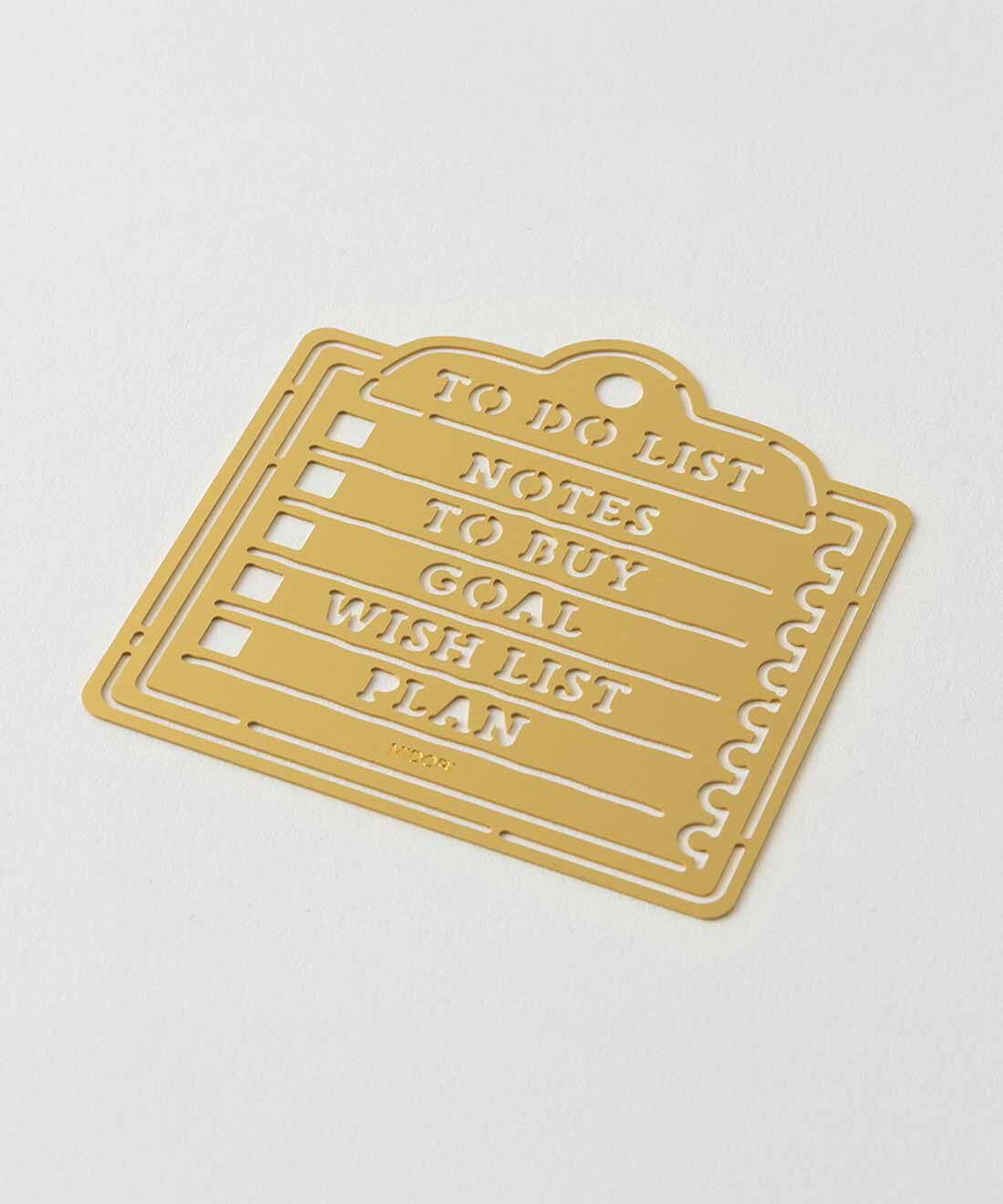 ミニツク|すべらず書きやすい 真ちゅう製 手帳テンプレートセット TODOメモ|裏面は書くときにずれにくい滑り止め加工をしています。