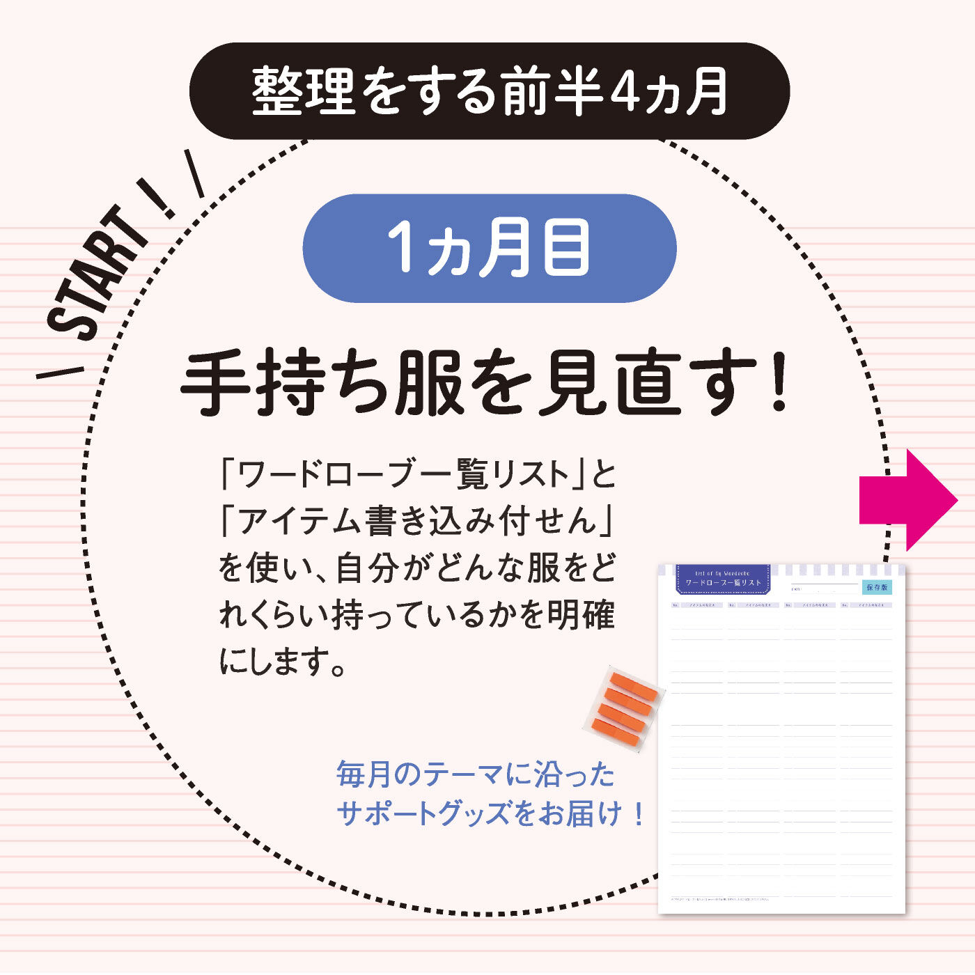 ミニツク|【総額5,610円OFF】プロの整理術でワードローブが劇的に変わる！クローゼットお片づけプログラム［6回予約プログラム］