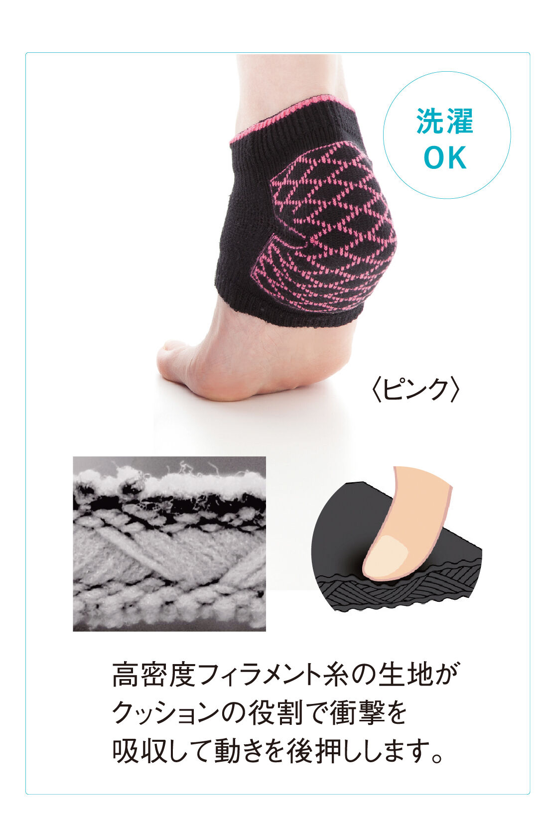 ミニツク|衝撃を吸収してラク！ かかとクッションソックスの会