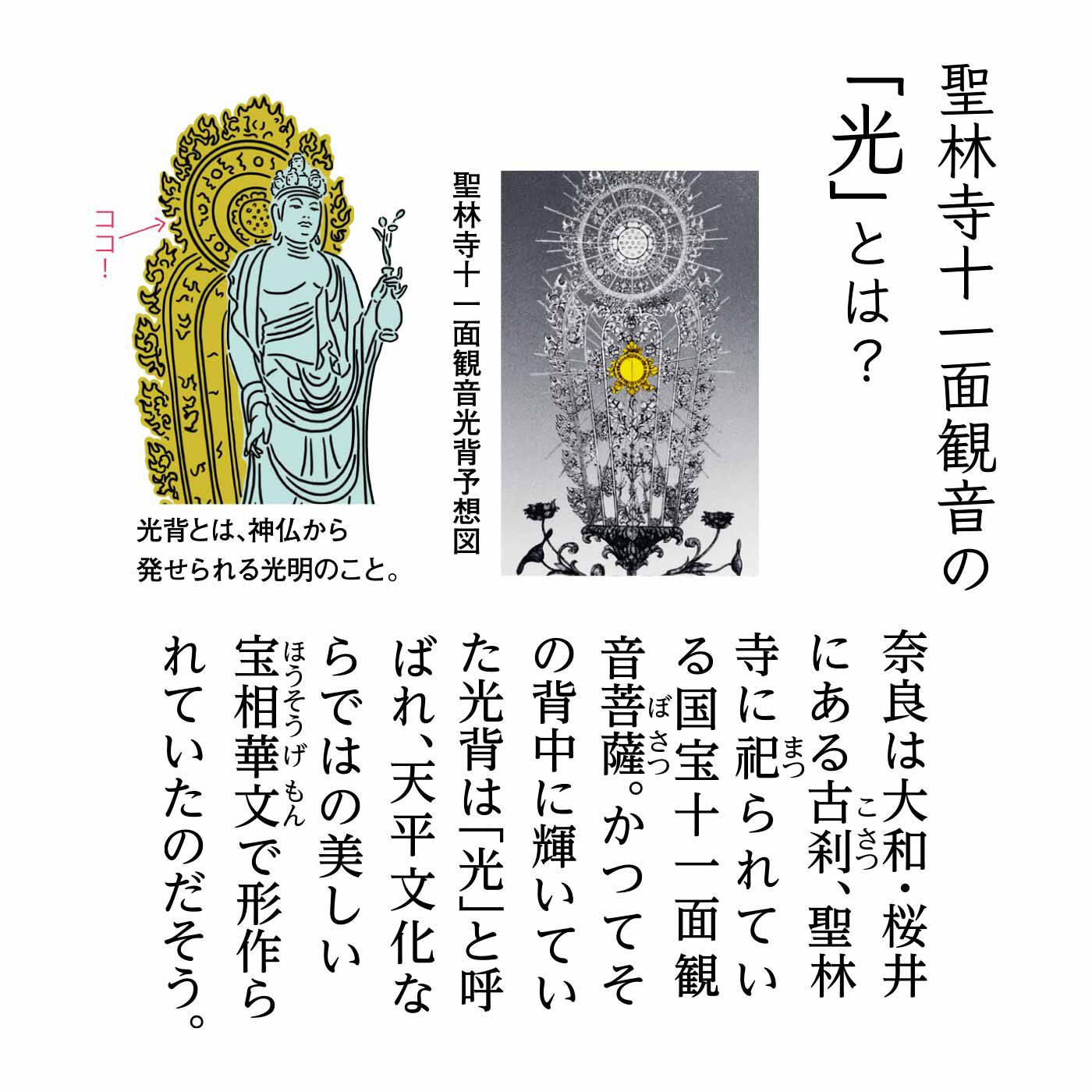 ミニツク|聖林寺（しょうりんじ）十一面観音 光のかけら マスクチャーム