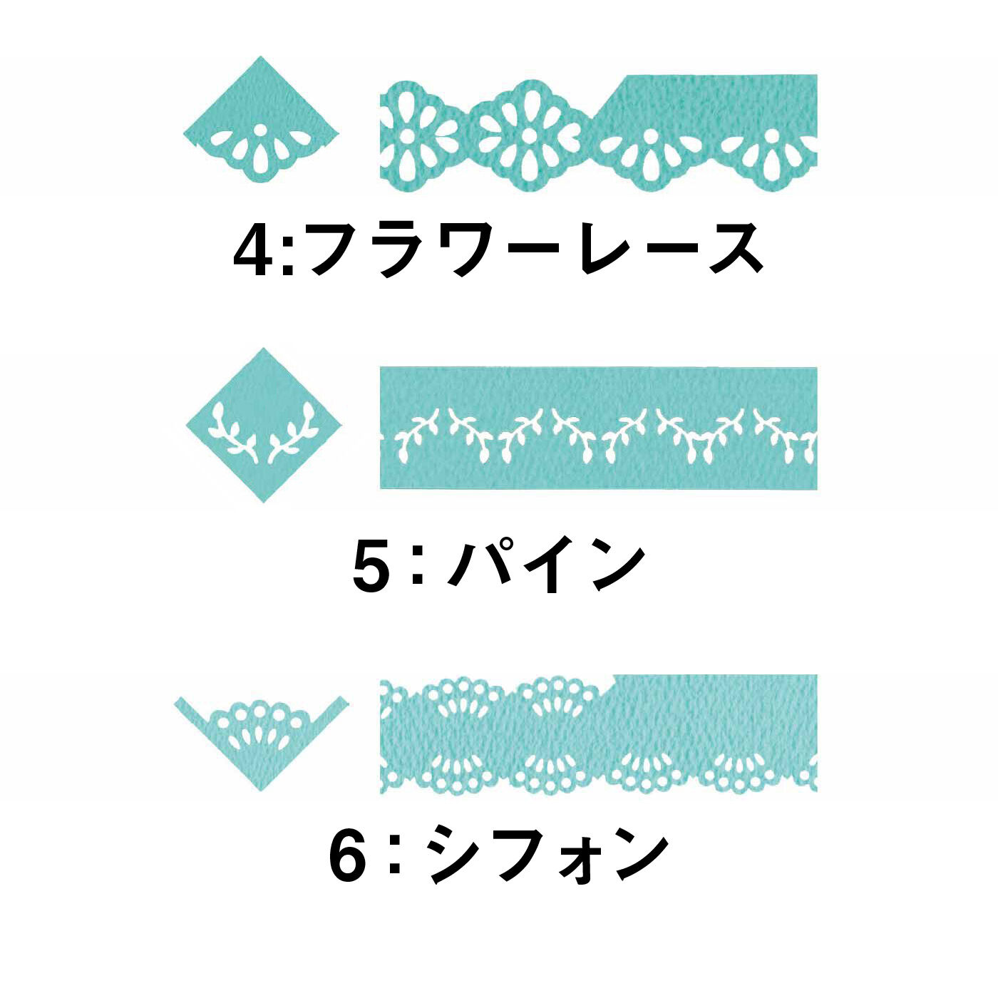 ミニツク|ミニツク チョコット お手製レースペーパーで楽しむ 型抜きクラフトパンチの会|※各柄見本イメージ