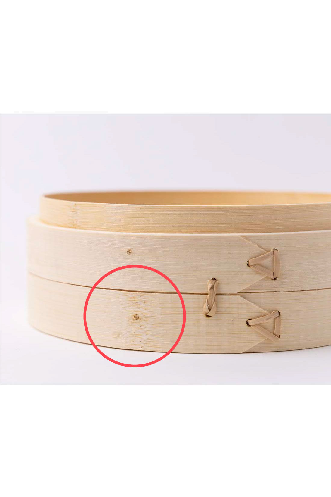 ミニツク|はじめての蒸し料理 素材のおいしさを味わえる 竹せいろ〈18cm1段〉|※留め具の箇所に凸凹がある場合があります。