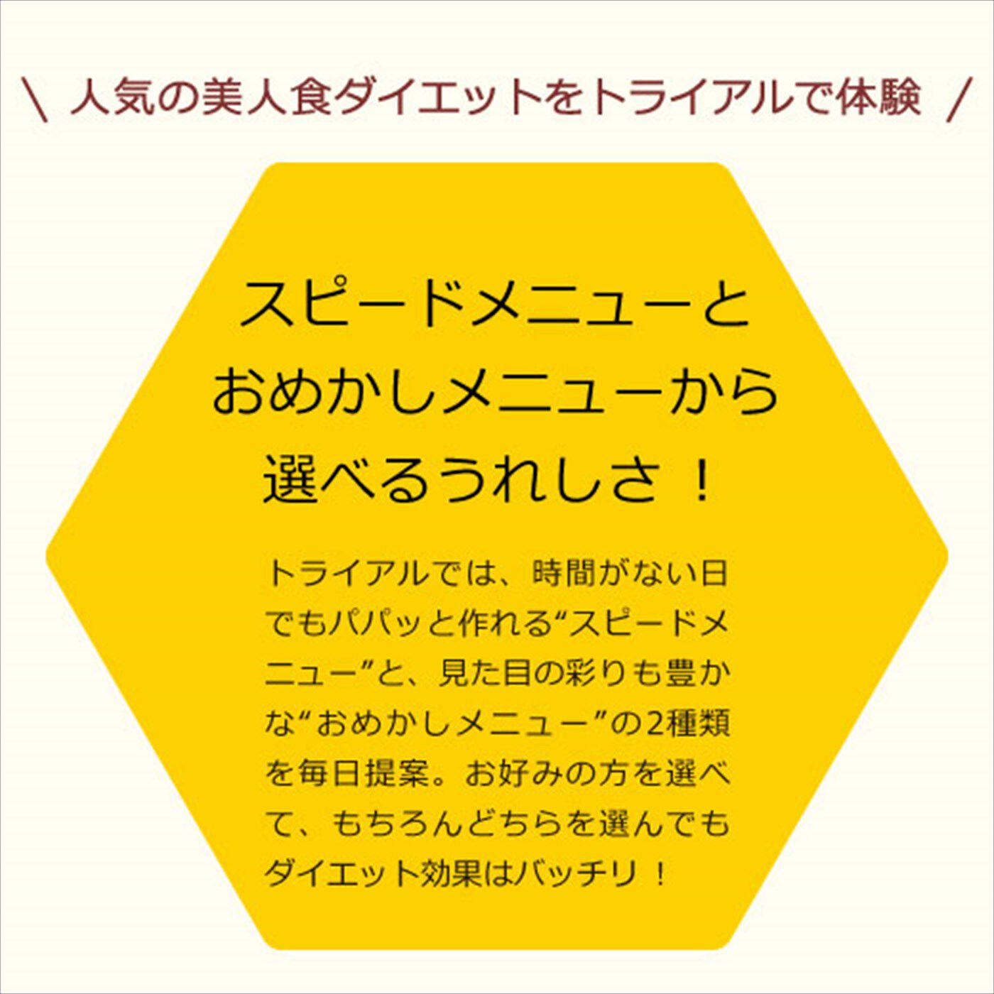 ミニツク|ダイエットクリエイター大場ケイ子先生が教える美人食ダイエットダイアリープログラム トライアル|スピードメニューとおめかしメニューから選べるうれしさ！