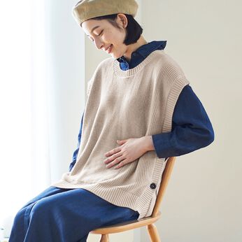 CCP | カイロポケット付きゆったりニットベスト