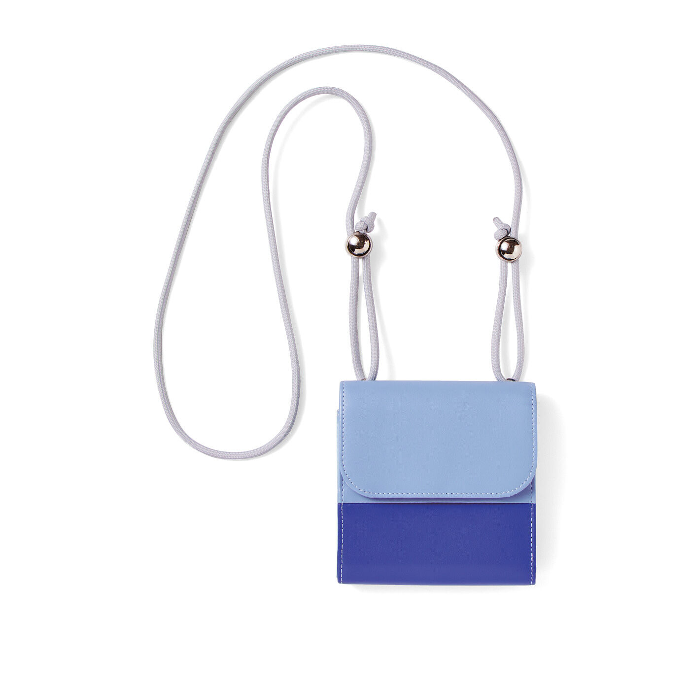 C.C.P|LITALICO×C.C.P　中がメッシュで取りだしやすいネックウォレット〈フレッシュブルー〉
