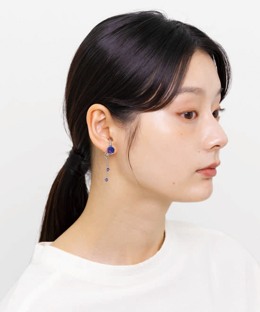 C.C.P|C.C.P　風景をまとう　きらりと輝くツートーンガラスイヤカフの会|組み合わせを変えても素敵。