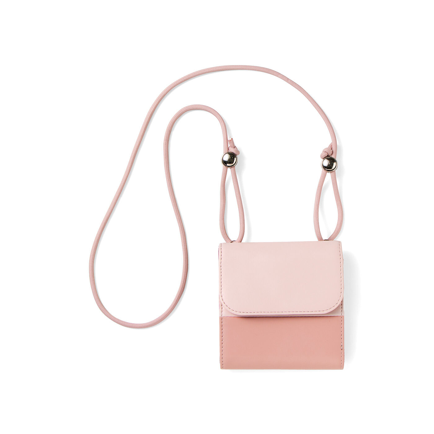 C.C.P|LITALICO×C.C.P　中がメッシュで取りだしやすいネックウォレット〈サクラベージュ〉