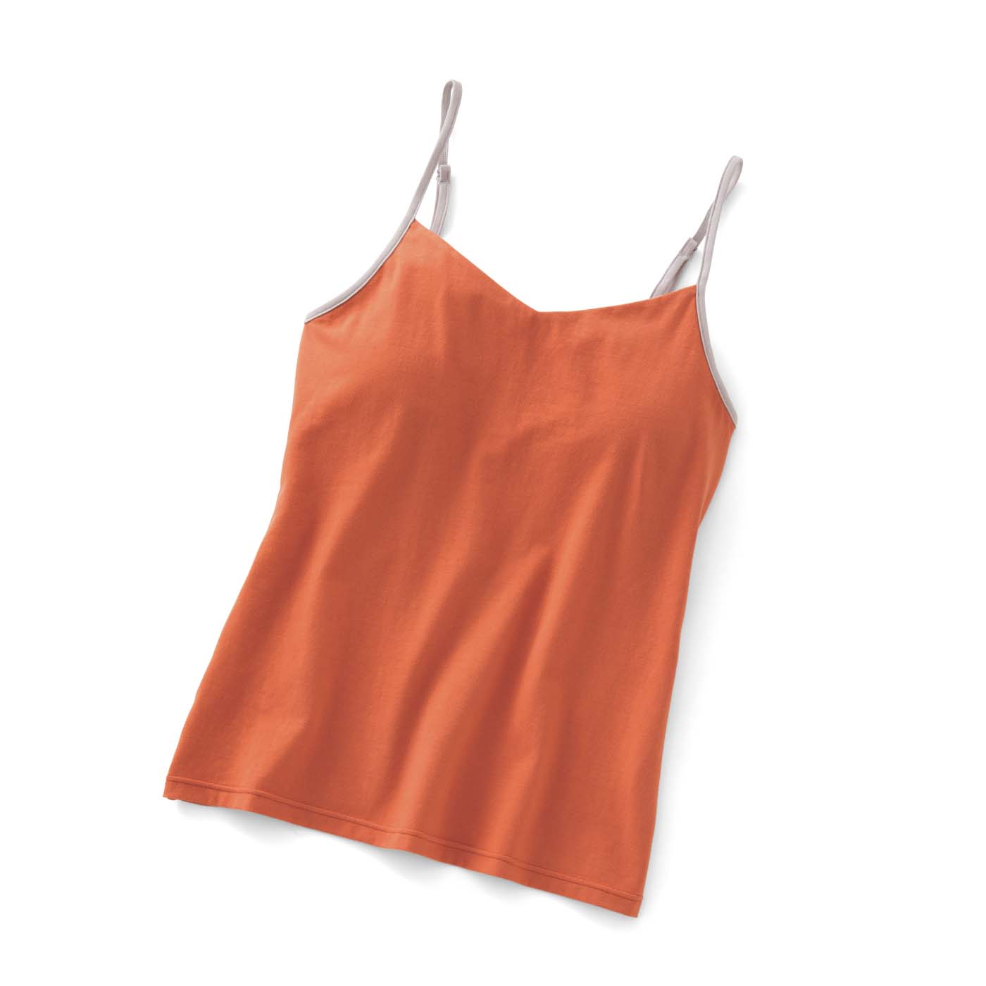 フェリシモコレクション|綿混ゆるブラキャミソール〈オレンジカラー〉