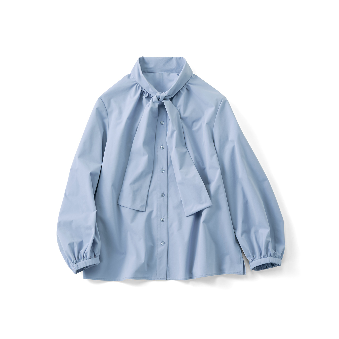 IEDIT［イディット］|ボウタイブラウス〈ブルー〉ＩＥ