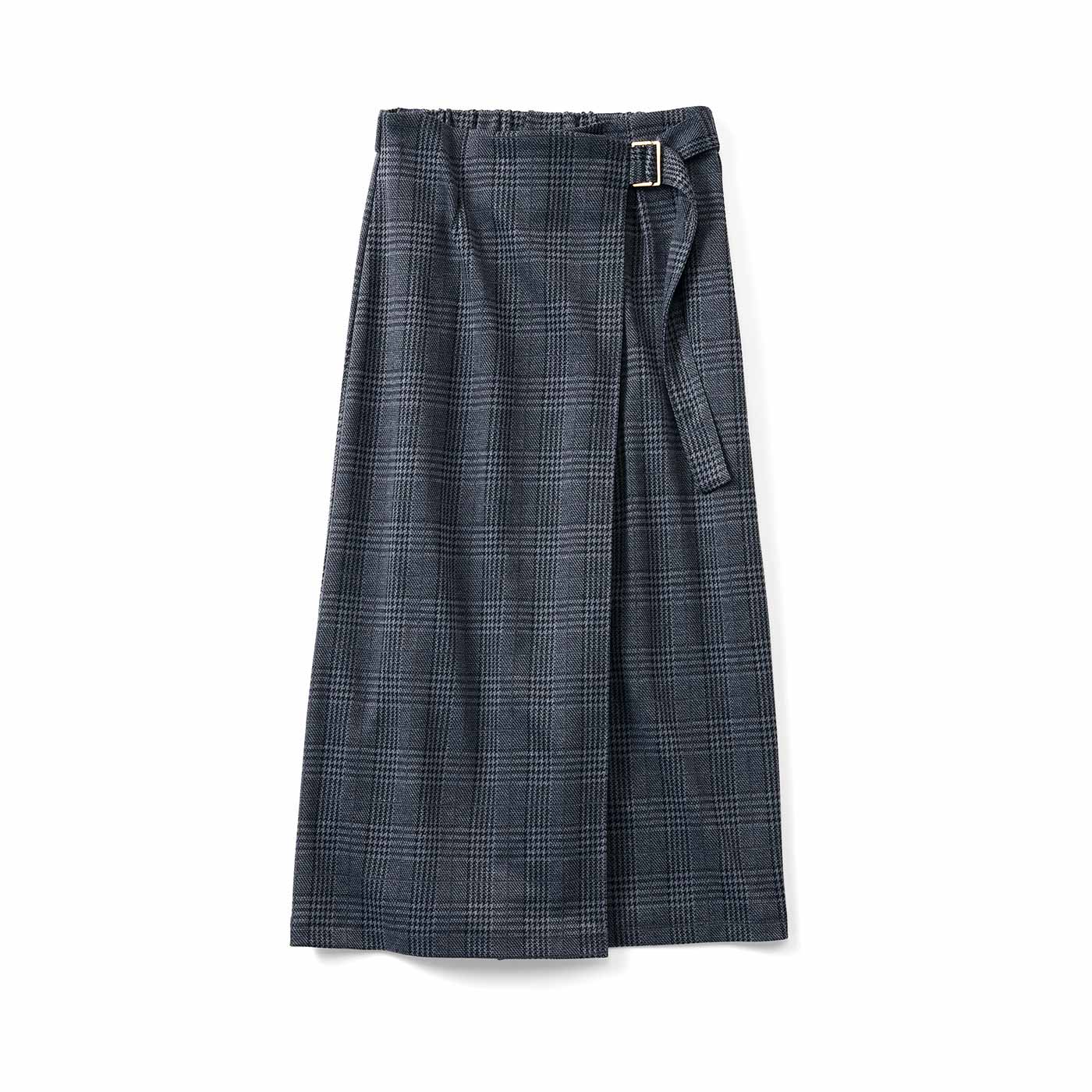 IEDIT［イディット］|ラップ風着映えスカート〈グレー〉ＩＥ