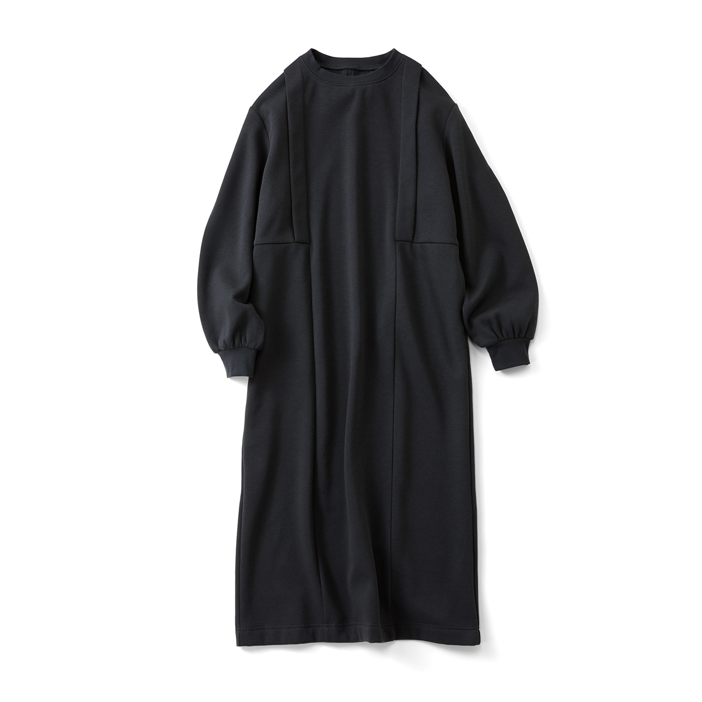 IEDIT［イディット］|裏起毛タックワンピ〈グレー〉ＩＥ