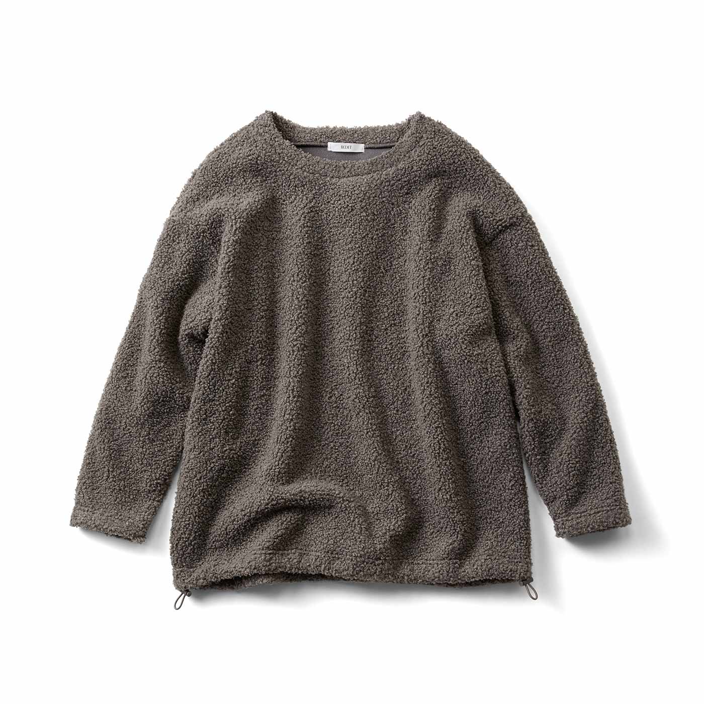 IEDIT［イディット］|きくちさんボアトップス〈チャコールグレー〉ＩＥ
