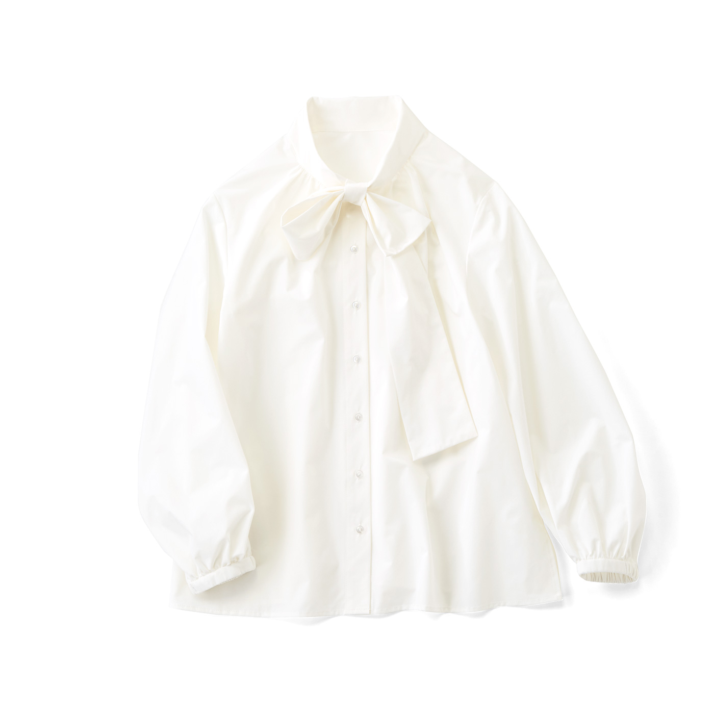 IEDIT［イディット］|ボウタイブラウス〈ホワイト〉ＩＥ
