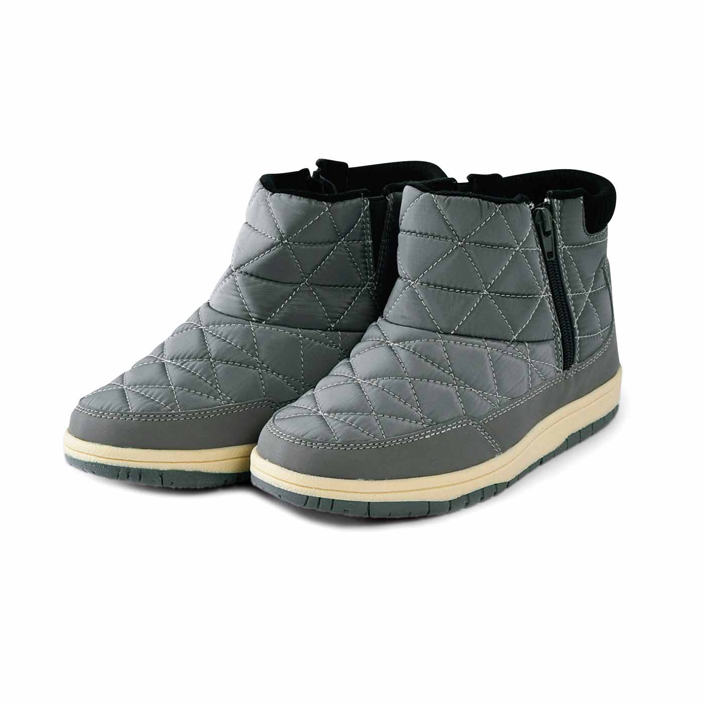 FELISSIMO PARTNERS|アウトドアスポーツ 内ボア 防水・防滑ショートブーツ〈グレー〉