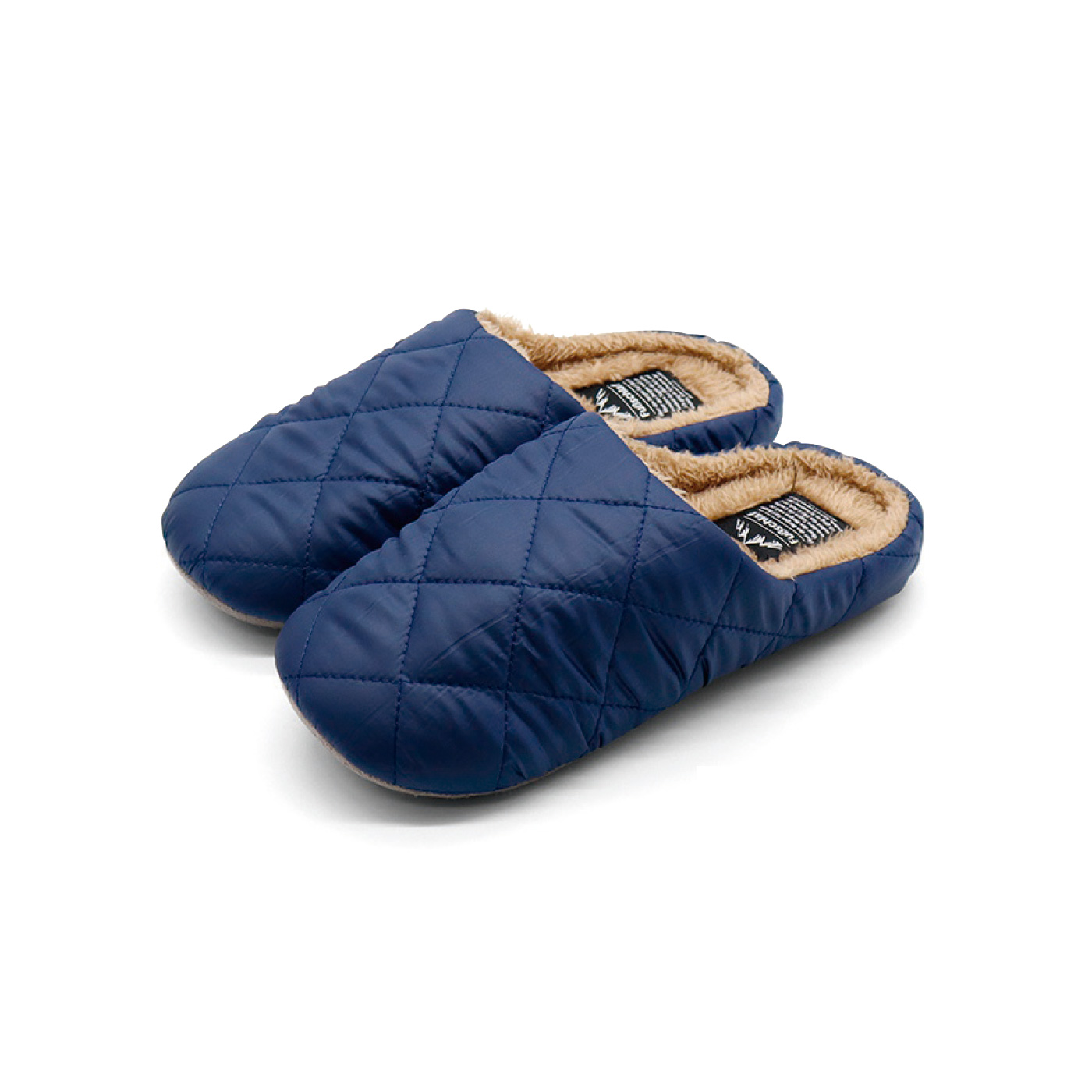 FELISSIMO PARTNERS|フースシュラフ　巾袋付きスリッパ〈ネイビー〉