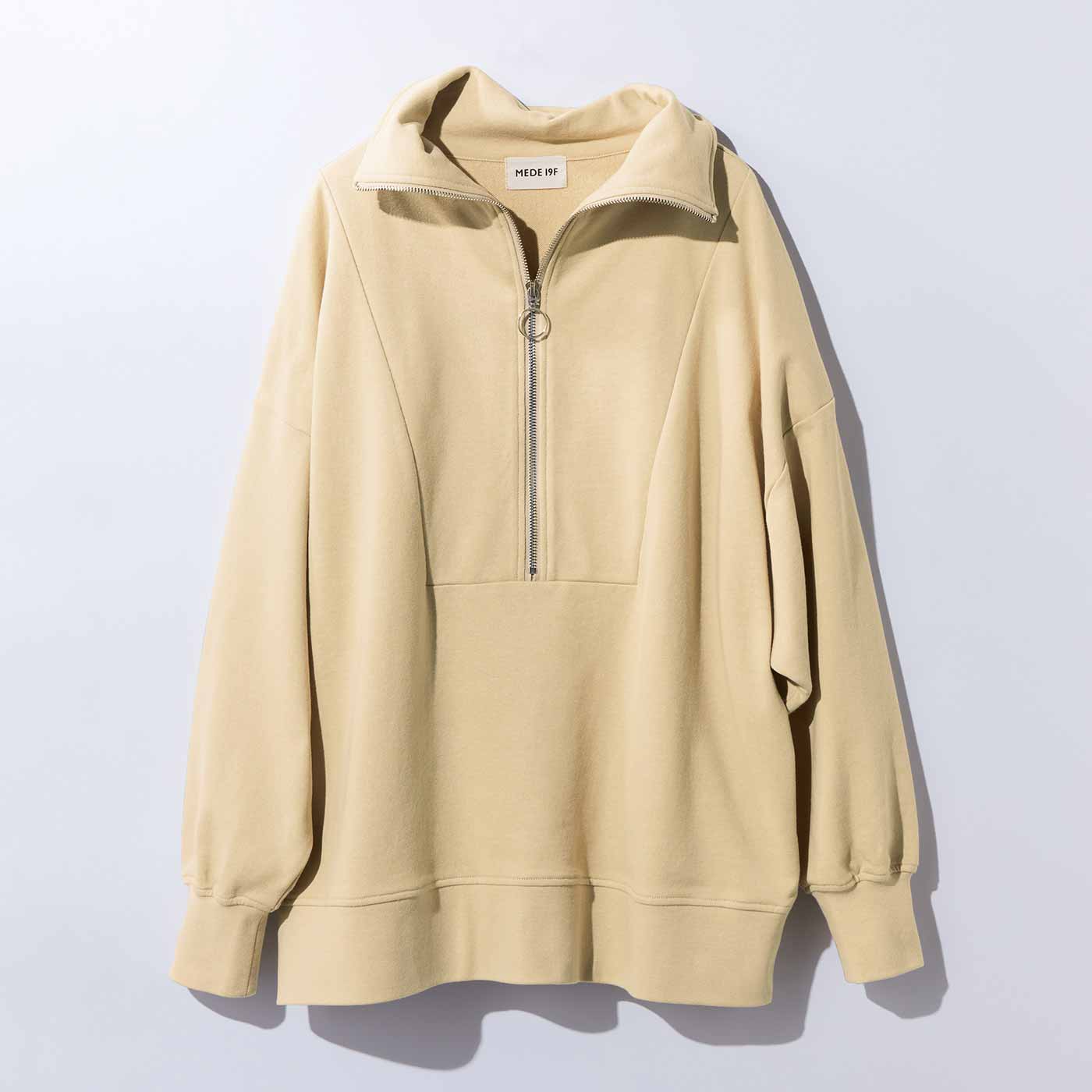 MEDE19F|ジップスウェット〈ベージュ〉ＭＤ１９
