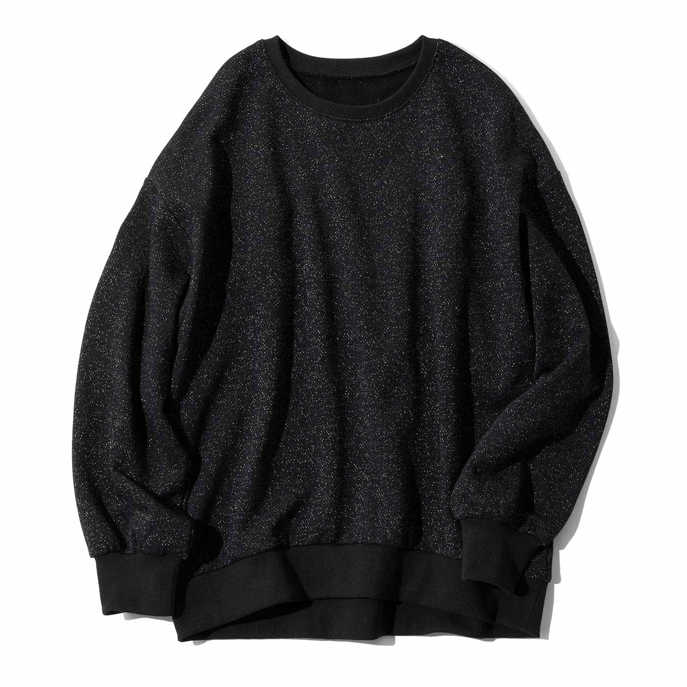 Live in comfort［リブインコンフォート］|バックフリル　ラメトレーナ〈ＢＫ〉リブイン