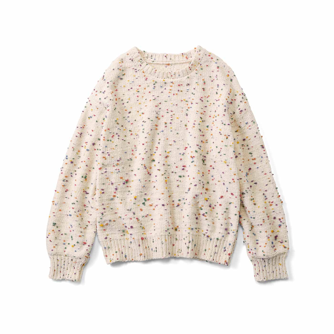 Live in  comfort|カラフルモールニットトップス〈ＩＶ〉リブイン