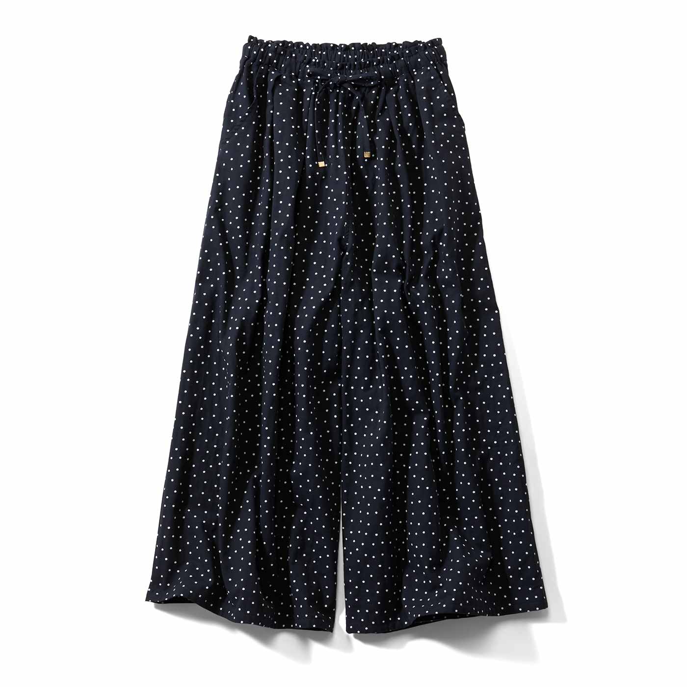 Live in  comfort|ＷＧナチュラルガウチョパンツ〈ＤＯＴ〉リブイン