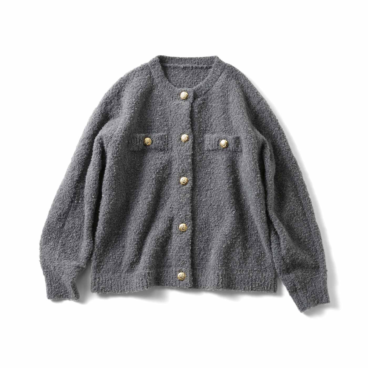 Live in  comfort|上品　洗えるニットアウター〈ＧＹ〉リブイン