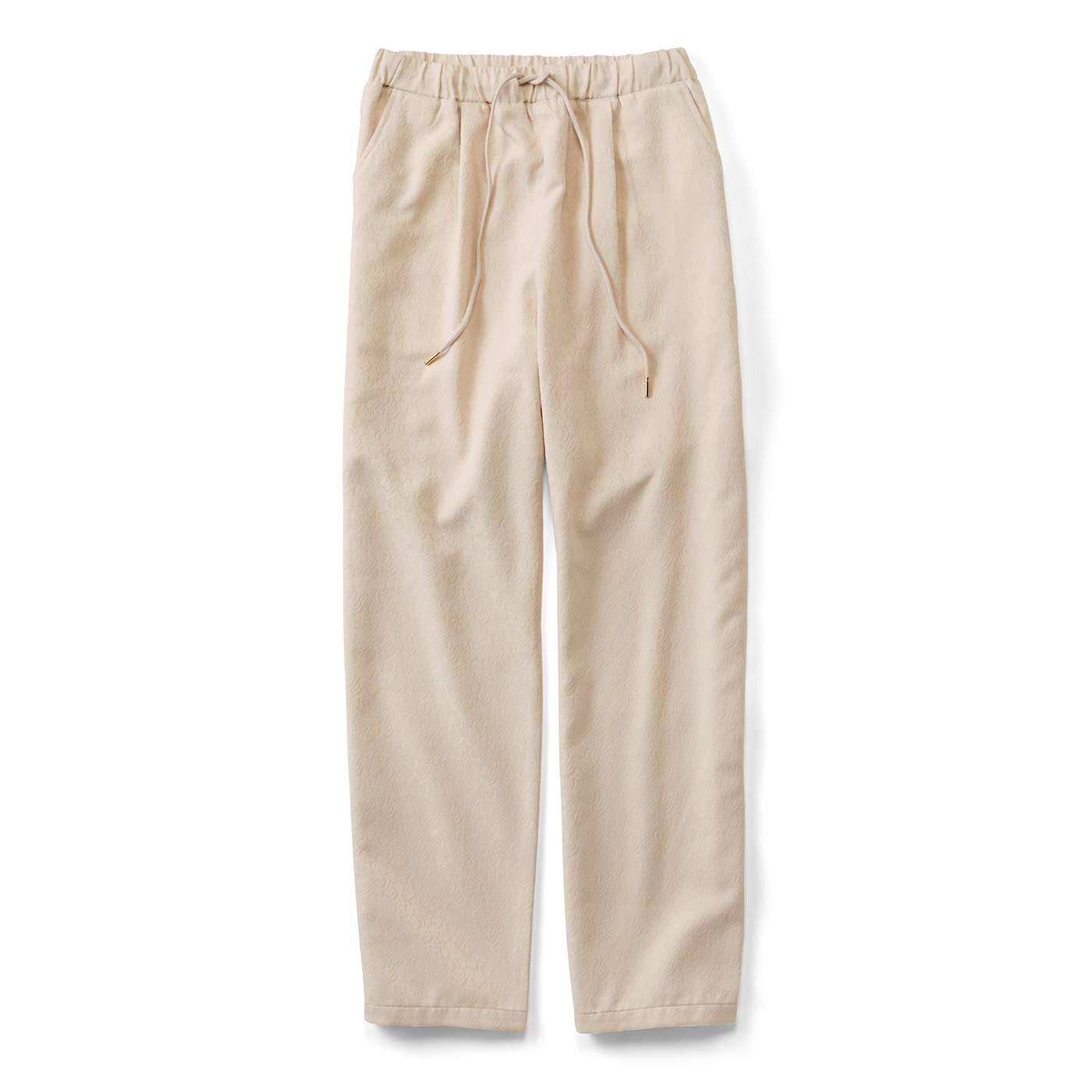 Live in  comfort|ゆるテーパードジャカードパンツ〈ＩＶ〉リブイン