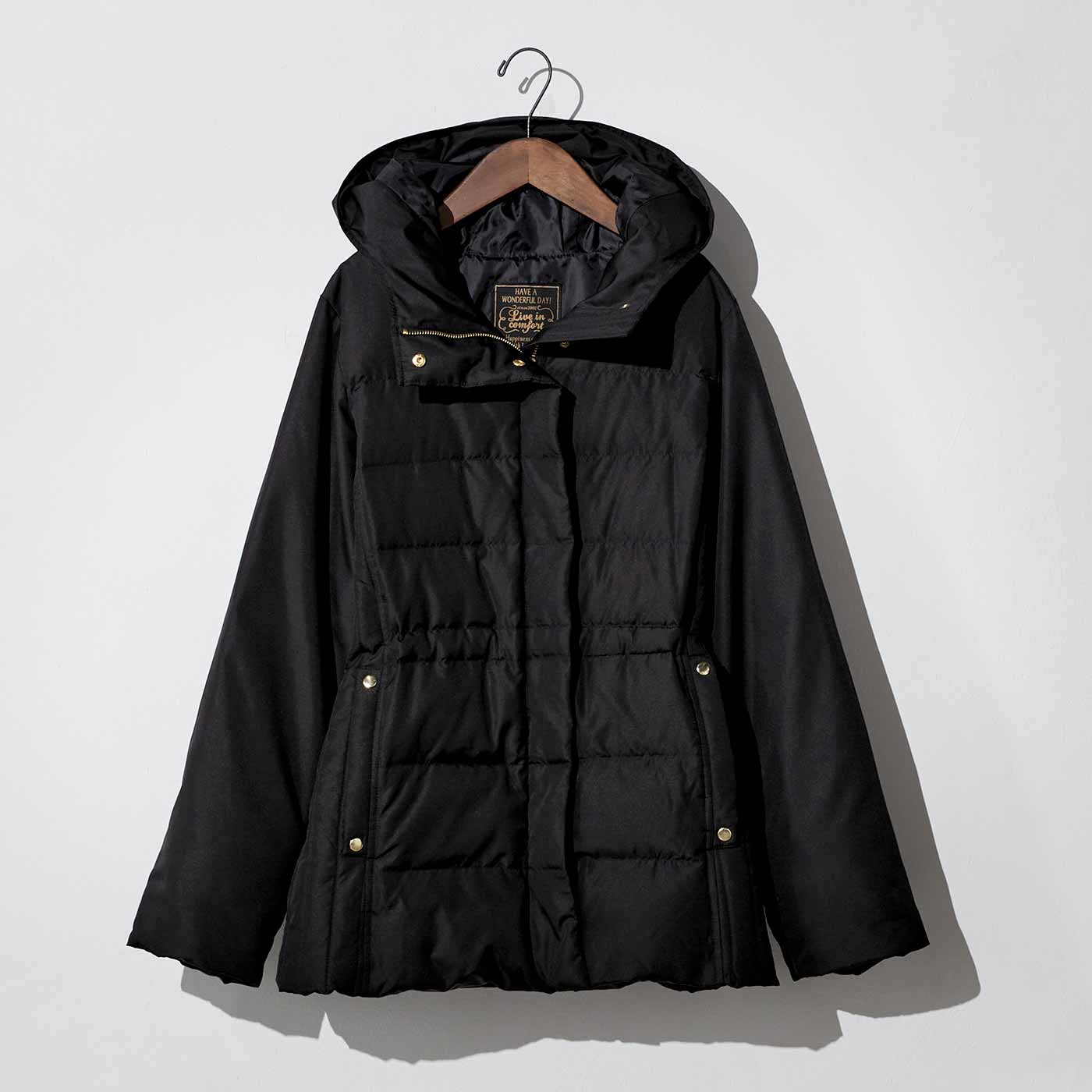Live in  comfort|スッキリ見えＡラインダウンコート〈ＢＫ〉リブイン