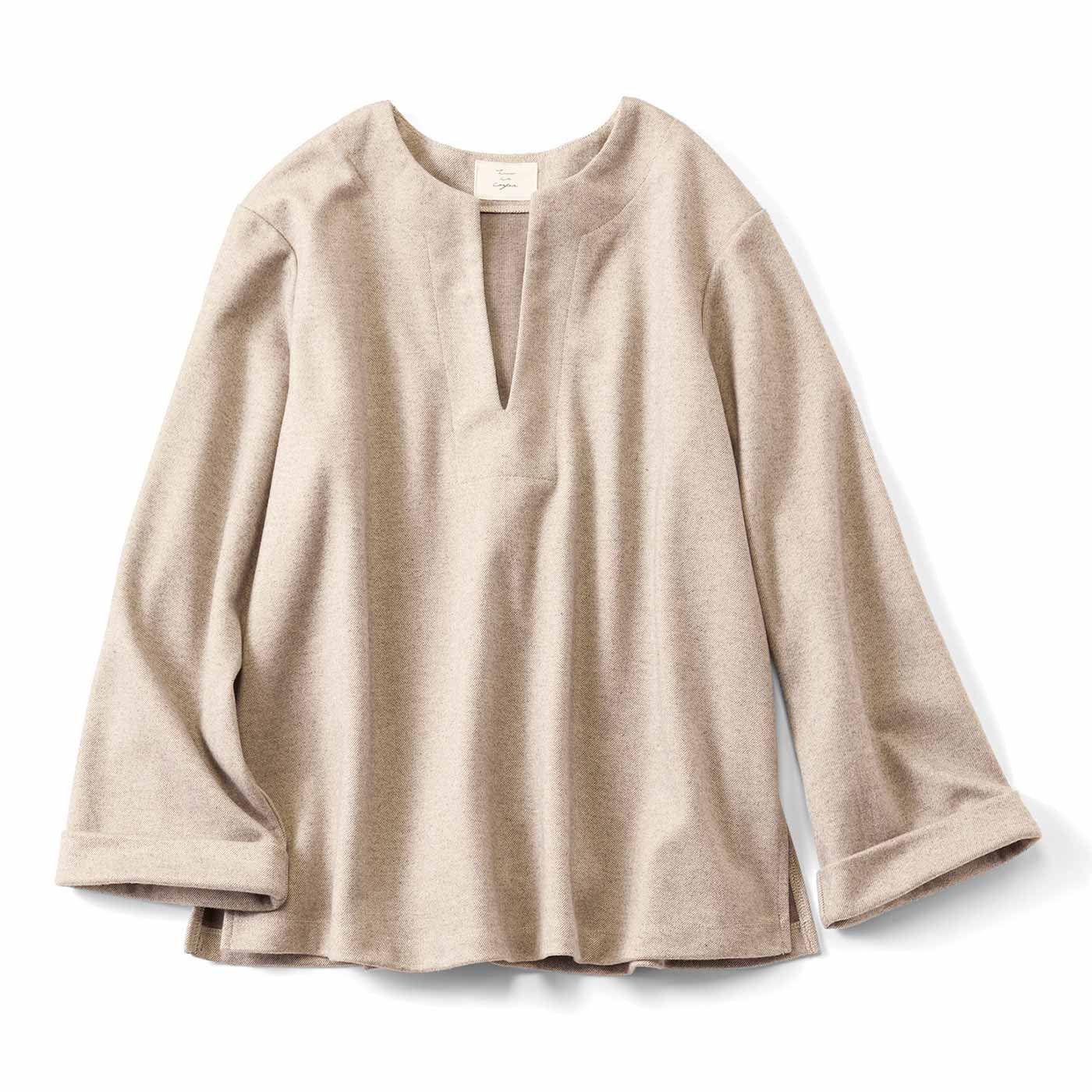 Live in  comfort|上品カフタントップス〈ＢＥ〉リブイン