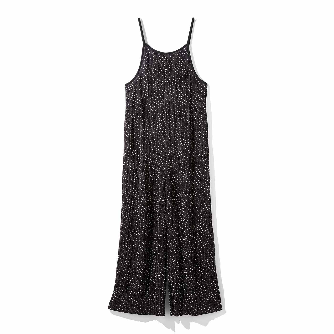 Live in  comfort|伸びやかプリーツのオールインワン〈ＢＫ〉