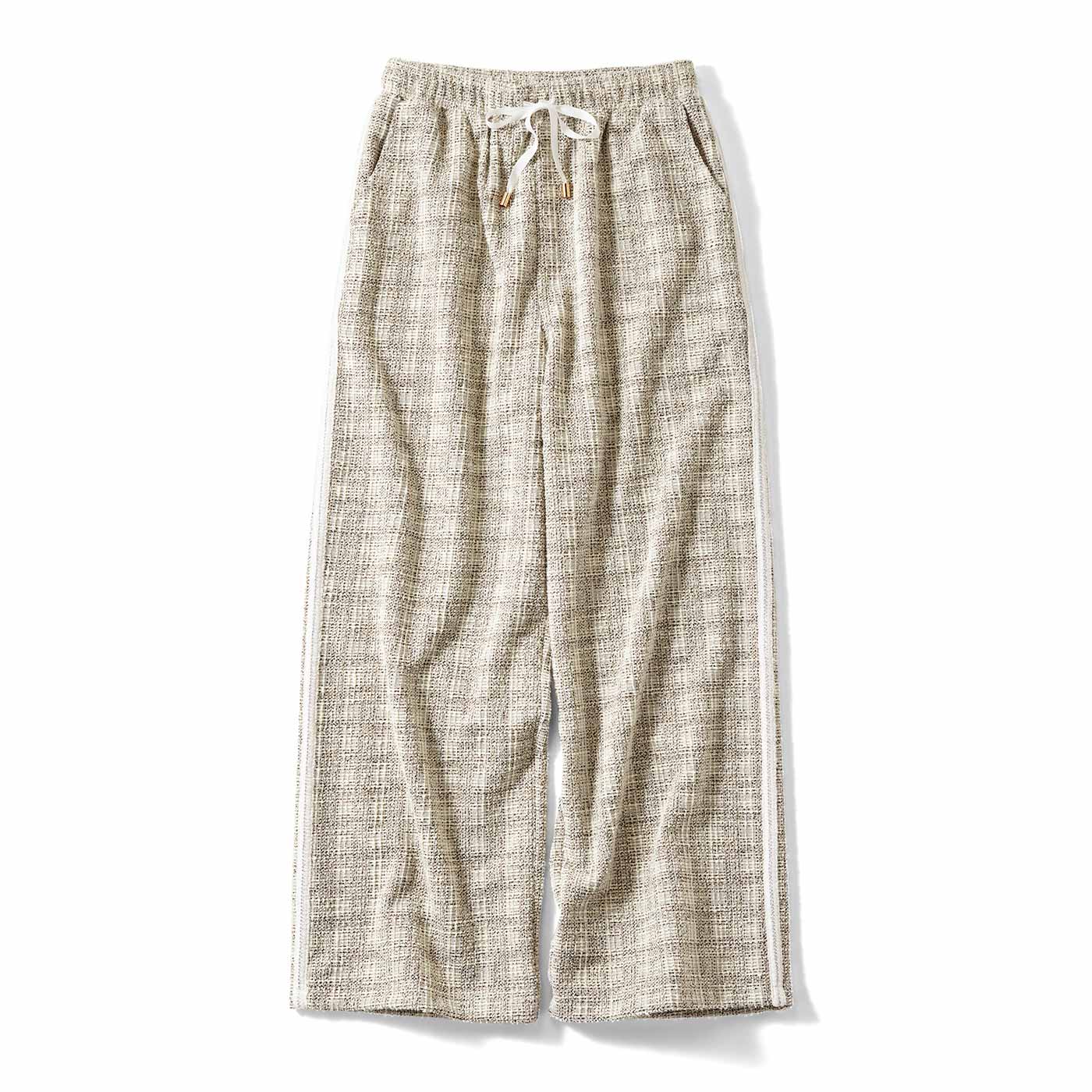 Live in  comfort|ツイード見えらくちんカットソーＰ〈アイボリー〉